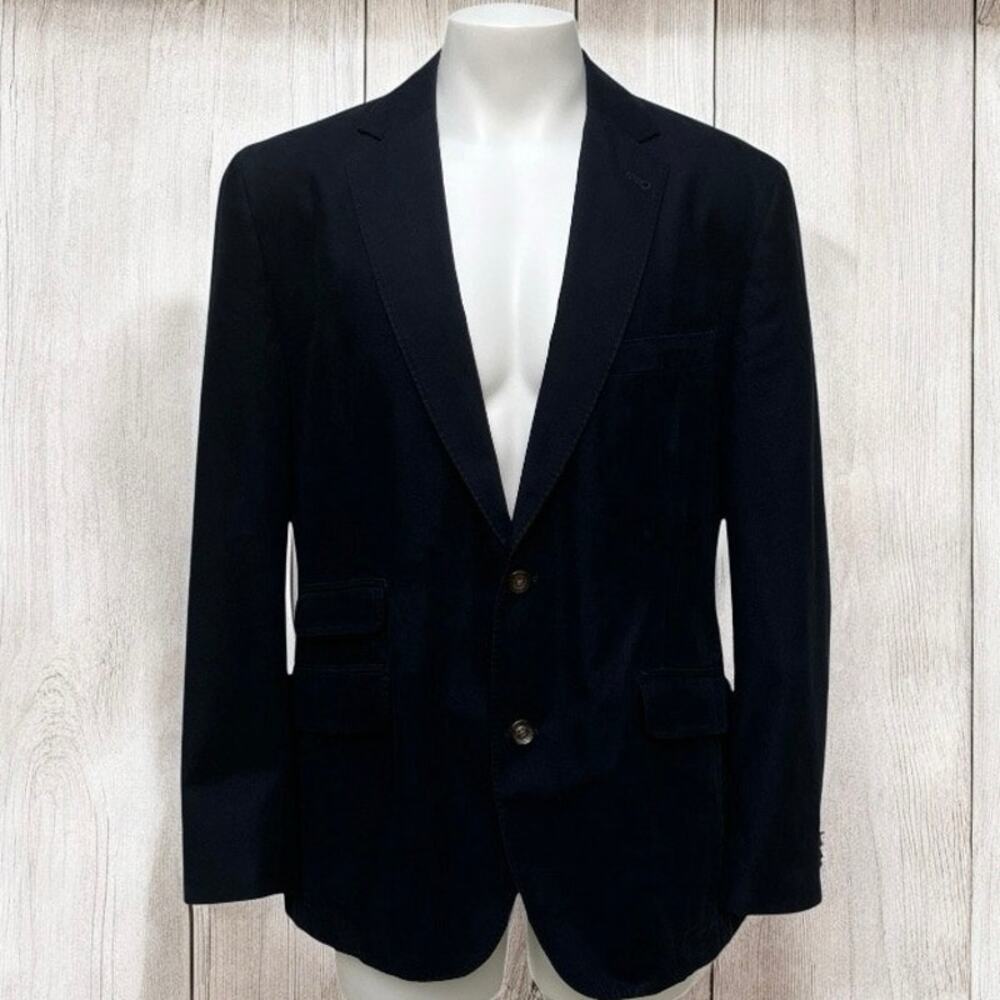 Kroon Sting Wash Blazer Jacket Sport Coat 42R‎ Black 2 Button Single Breasted